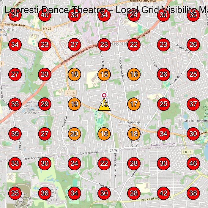 Lopresti Dance Theatre GeoGrid visibility map for Dance School in Nesconset
